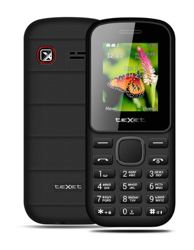Мобильный телефон Texet TM-130 черно-красный