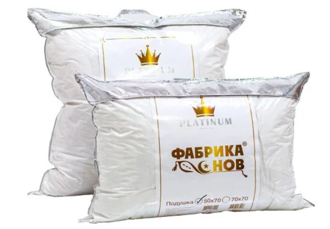 Подушка полиэфир Фабрика Снов Ульяновск  Platinum 70x50 см,