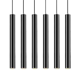 Цилиндрический, подвесной светильник черный, 4500 к, 15 вт, 60 см