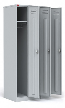 Трехсекционный металлический шкаф для одежды ШРМ-33 - фото 2 - id-p106864462