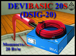 Одножильный нагревательный кабель DEVIbasic 20S (DEVIflex DSIG-20, мощность: 20 Вт/м)
