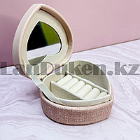 Шкатулка для украшений в форме сердечка розового цвета