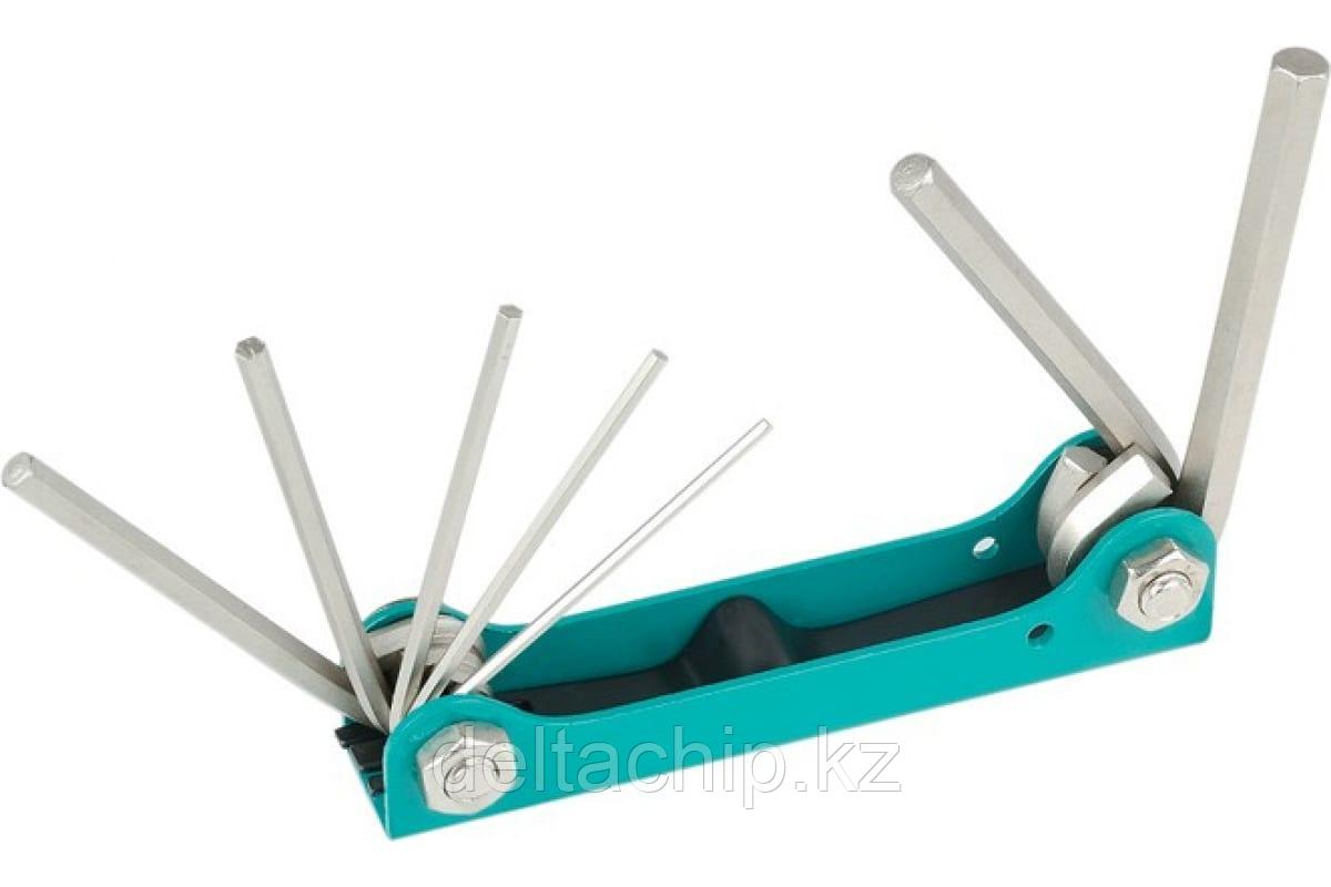 8PK-021N Набор складных шестигранных ключей (1.2,2,2.5,3,4,5
