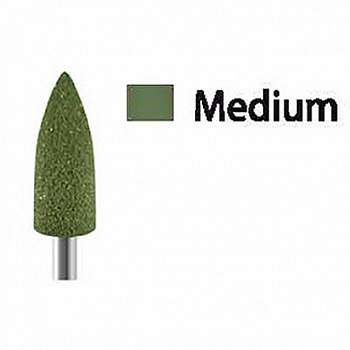 Полир силиконовый зеленый острый средний SK2133 (Medium)