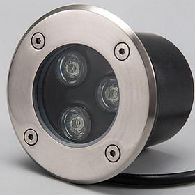 Прожектор для монтажа в землю - 3 вт, оттенок на выбор