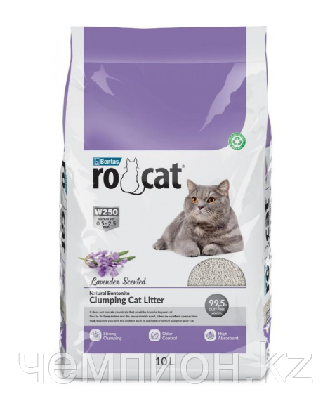 Ro Cat Lavender, комкующийся наполнитель лаванда, уп.5л.