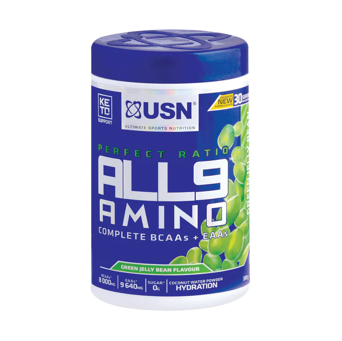 Аминокислоты All 9 Amino, 330 g, USN Green jelly bean - фото 1 - id-p106027468