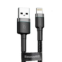 Кабель Baseus, Lightning - USB, 2.4 A ,1 м, серо-чёрный