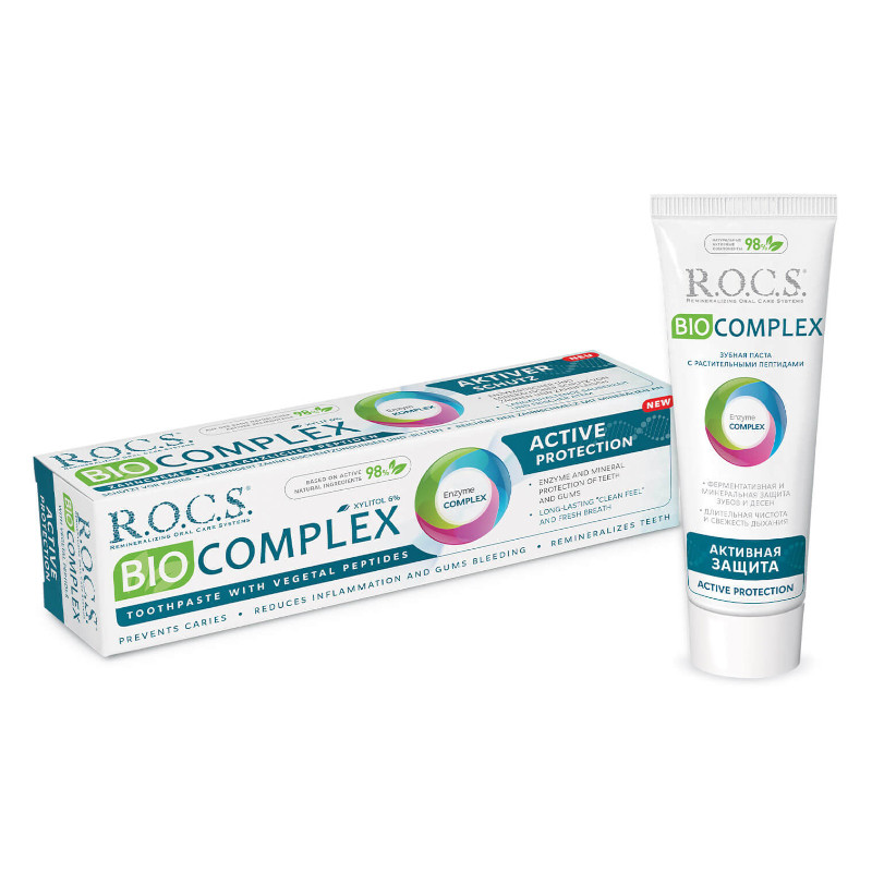 Зубная паста с растительными пептидами ROCS ® BIOCOMPLEX