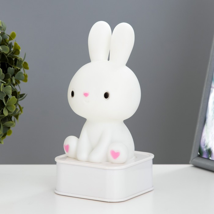 Ночник "Зайчик" LED от USB/батареек 4хАА белый 9х9х19 см (id 106887057)