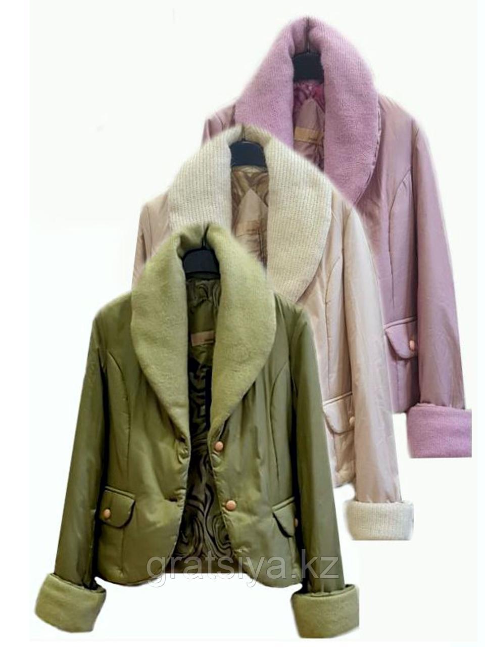 Демисезонные Женские Короткие Куртки с Шалевым Воротником - фото 1 - id-p104395878