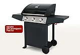 Газовый гриль 3 основных горелки (без боковой) SG300, фото 3