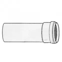 Труба дымовая 1000 мм, Ø 200 мм, с муфтой и уплотнением, для котлов GB162