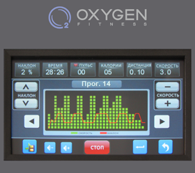 Беговая дорожка OXYGEN PLASMA III LC TFT HRC - фото 4 - id-p70002601