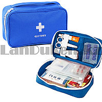 Аптечка органайзер для хранения лекарств синего цвета