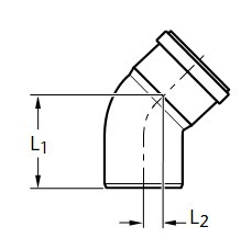 Отвод Ø 160 87°