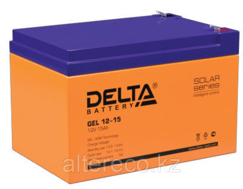 Аккумулятор Delta Gel 12-15  (12В, 15Ач)