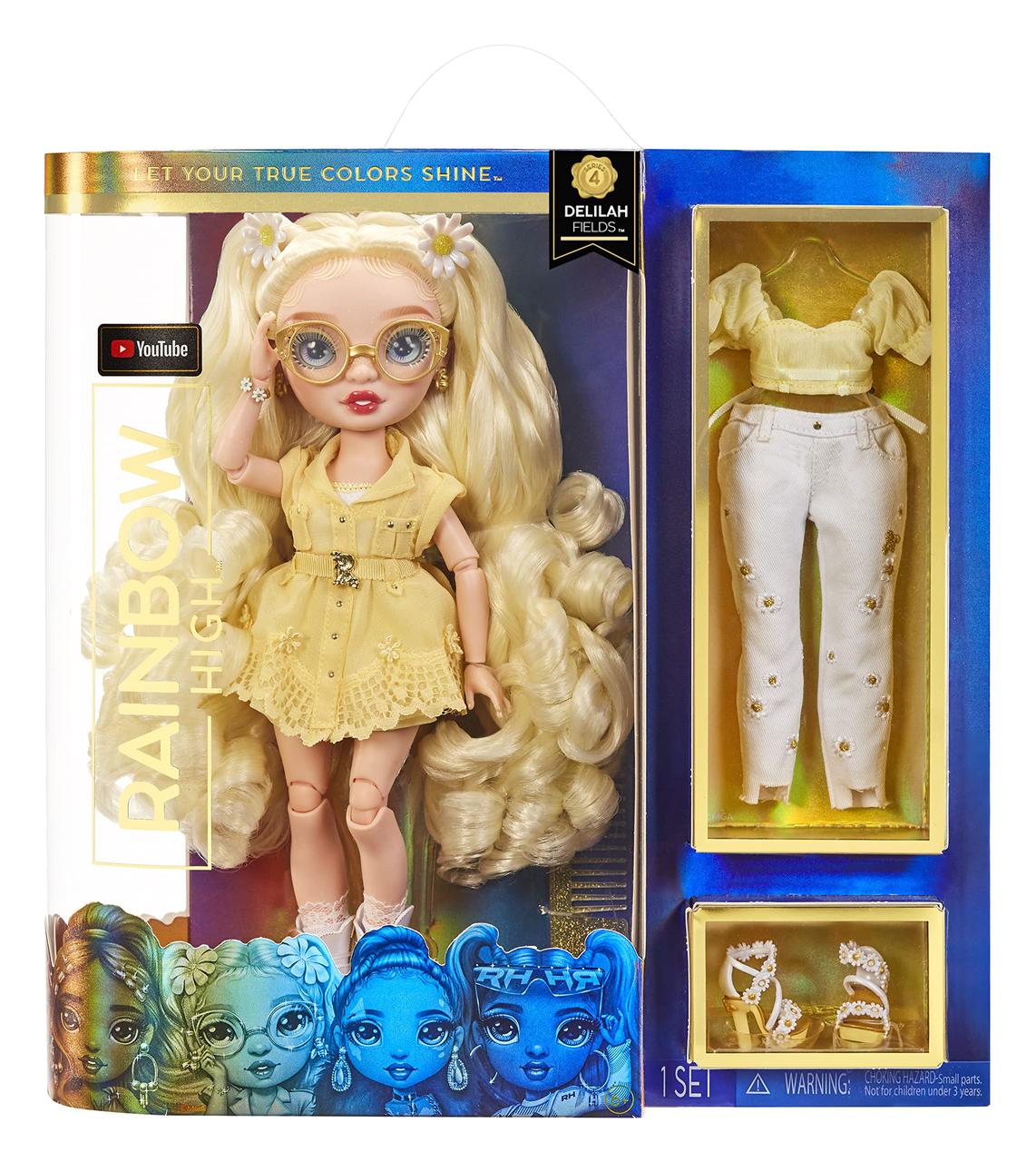 Оригинальная кукла Rainbow High Delilah Fields - Buttercup Yellow Fashion Doll (Байтурсынова 15) - фото 2 - id-p106930950