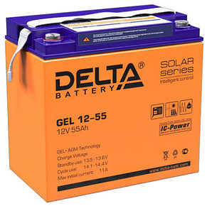 Аккумулятор Delta Gel 12-55 (12В, 55Ач), фото 2