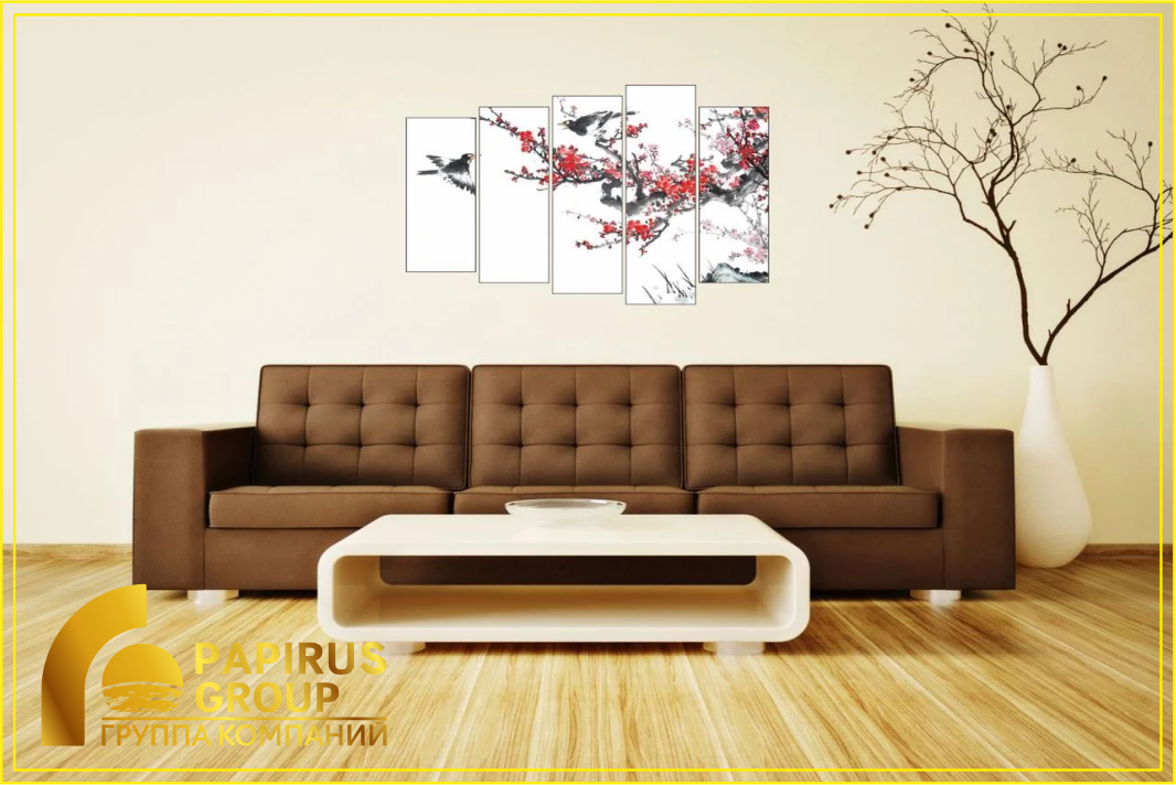 Модульная картина "Сакура с птицами" - фото 6 - id-p43970106
