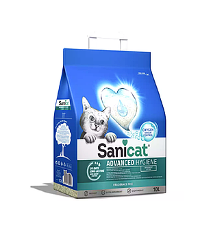 Sanicat Advanced Hygiene наполнитель для кошек без запаха, 10л