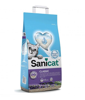 Sanicat Classic LAVENDER наполнитель для кошек с запахом лаванды,8л