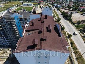 Мягкая кровля Docke Standart Сота Коричневый, фото 6