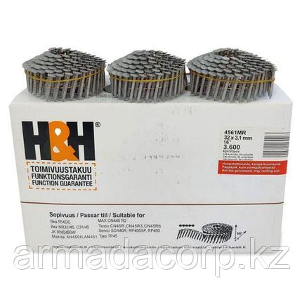 Кровельные гвозди H&H 3.1x32 Ring HDG 3600 шт., фото 3