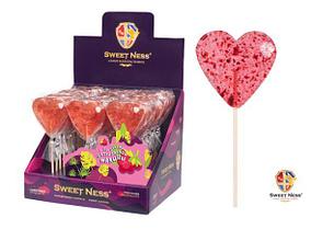 Шоубокс "Сердечко" с кусочками сублимированных ягод 30 гр. SUPER FOOD (36шт-упак) SweetNess