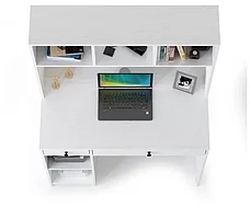 Компьютерный стол Комфорт 100х55.8х148 см, белый, фото 3