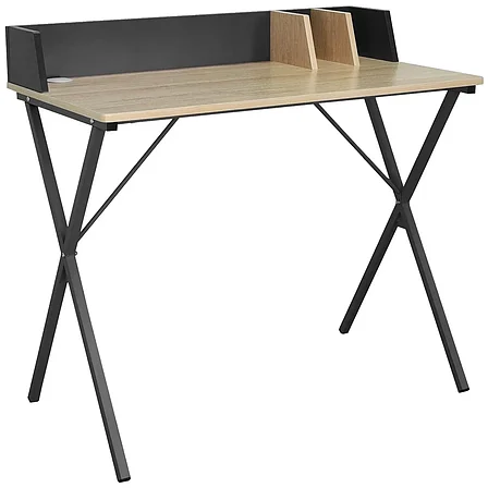 Brabix компьютерный стол Loft CD-007, ШхГхВ: 80х50х84 см, цвет: черный каркас/дуб натуральный, фото 2