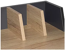 Brabix компьютерный стол Loft CD-007, ШхГхВ: 80х50х84 см, цвет: черный каркас/дуб натуральный, фото 3