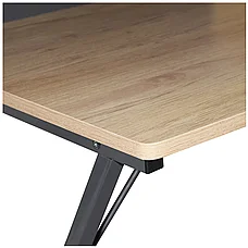 Brabix компьютерный стол Loft CD-007, ШхГхВ: 80х50х84 см, цвет: черный каркас/дуб натуральный, фото 2