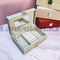 Шкатулка для украшений прямоугольная 116 серого цвета