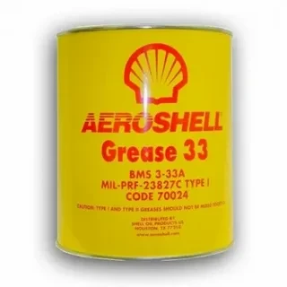 AEROSHELL GREASE 33, Аэрошелл синтетически смазка 33 ASG33 CAN 3KG // MIL-PRF-23827C TY I & BMS 3-33A & G-354 - фото 1 - id-p106945394