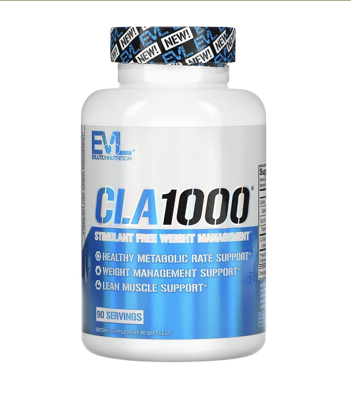 Evlution nutrition CLA1000, добавка для коррекции веса без стимуляторов, 90 капсул - фото 1 - id-p106946565