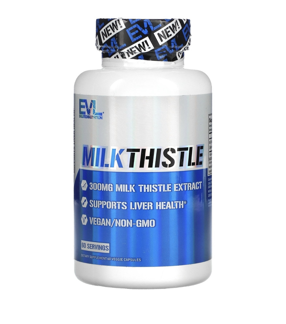 Evlution nutrition milk thistle 300мг, 60 веганских капсул - фото 1 - id-p106947109