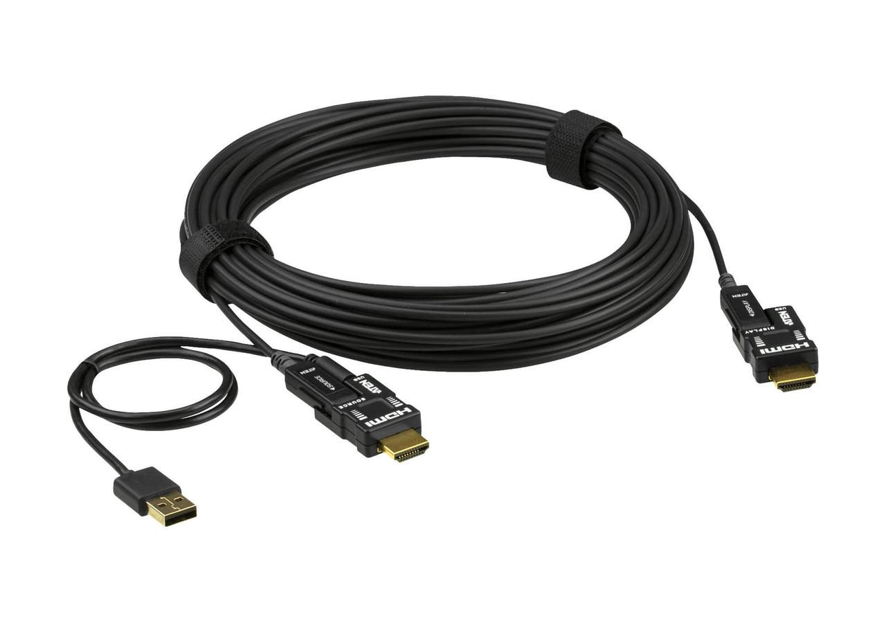 30 м True 4K HDMI 2.0 Активный оптический кабель (съемные разъемы) VE7833 ATEN - фото 2 - id-p106947291