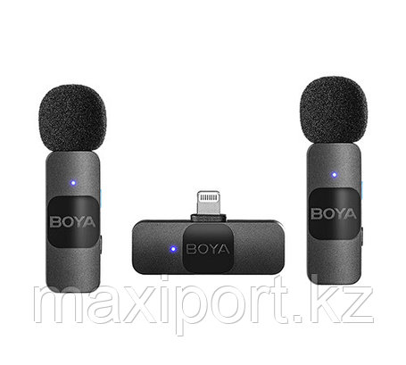 BOYA iPhone Dual Microphone  by-V2  двойной петличный микрофон беспроводной, фото 2