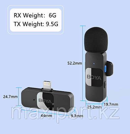 Оригинал! BOYA iPhone  BY-V2  двойной петличный микрофон беспроводной Безнала НЕТ только фискальный ЧЕК, фото 2