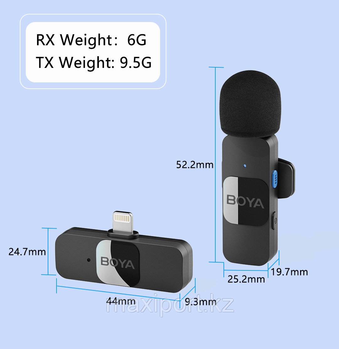 BOYA iPhone Dual Microphone by-V2 двойной петличный микрофон ...