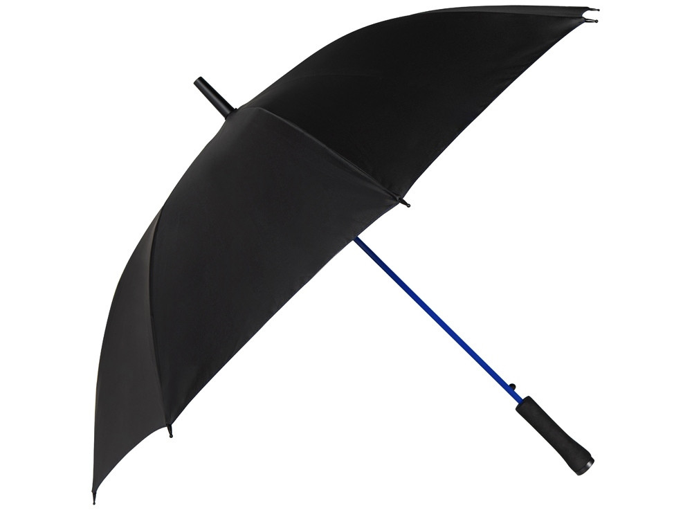 Зонт-трость 1084 Colorline с цветными спицами и куполом из переработанного пластика, черный/синий - фото 2 - id-p106286699