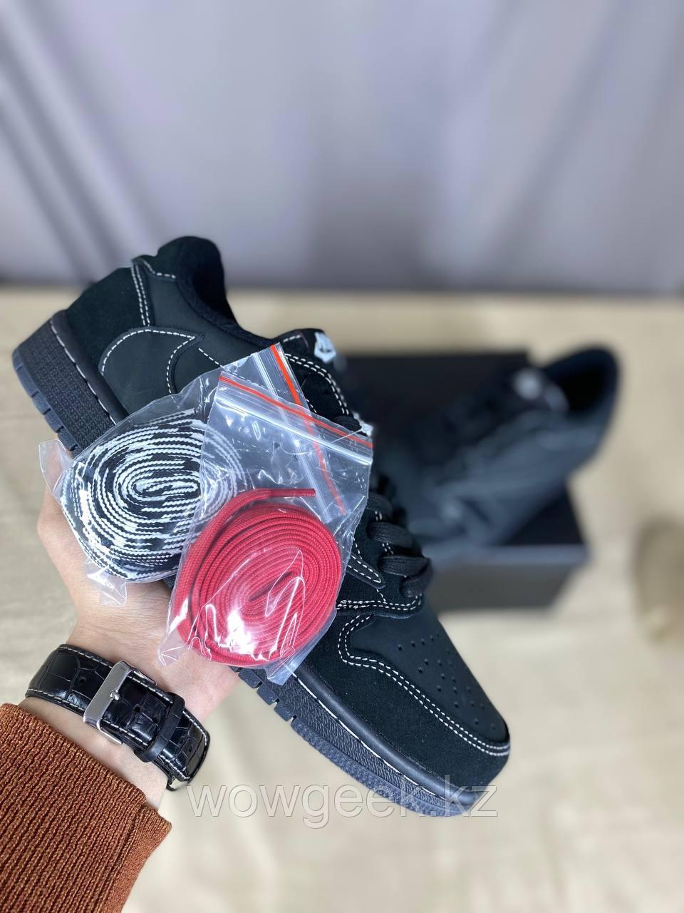 Кроссовки Travis Scott x Air Jordan 1 Low OG SP Black Phantom - фото 7 - id-p106958741