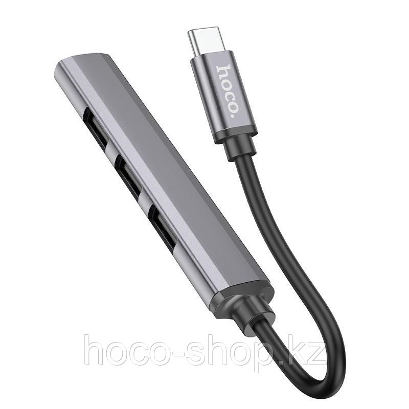 Hoco HB26 4-і 1-де USB хабы, Қара, фото 1