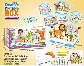 Мозаика-конструктор с шуруповертом 683А