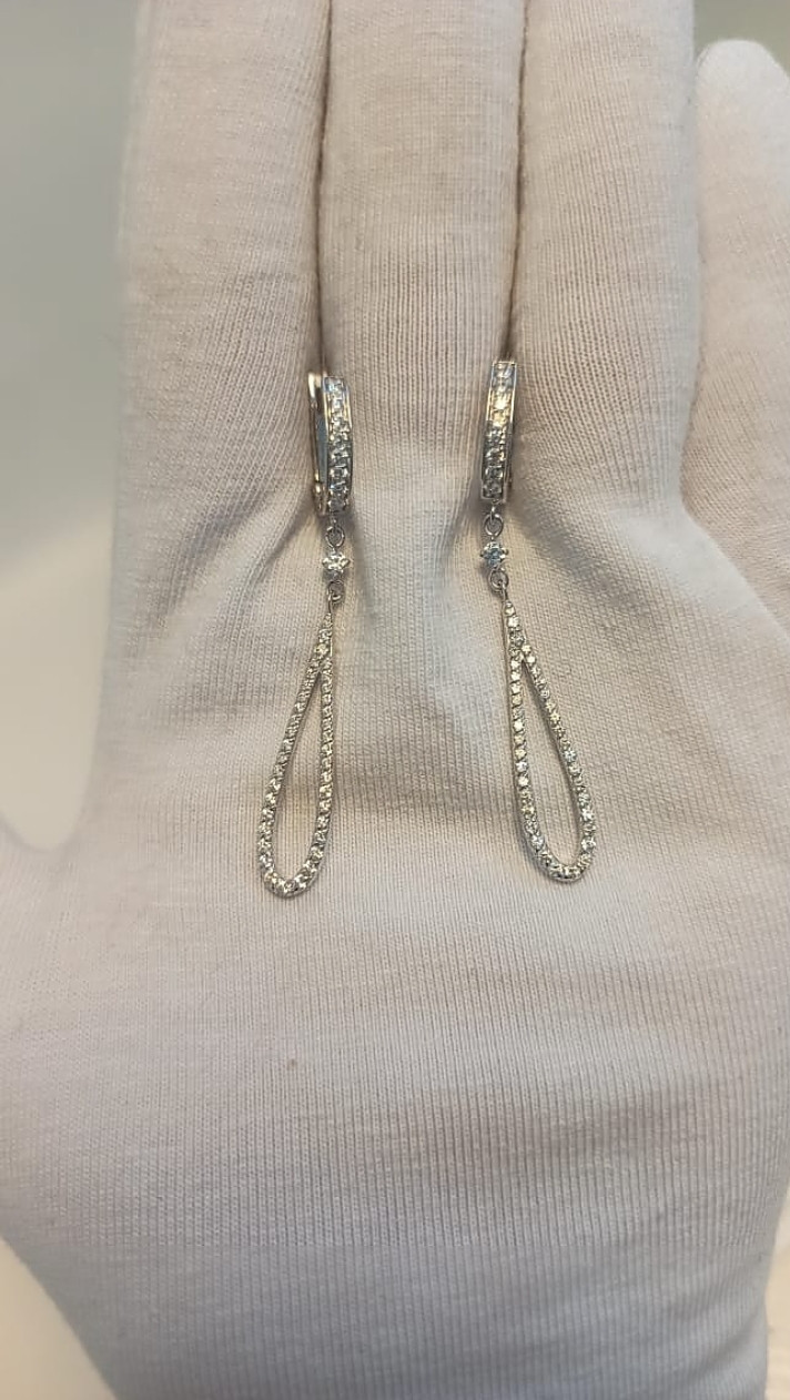 Серьги / белое золото ( пр. Абая 141+), фото 1