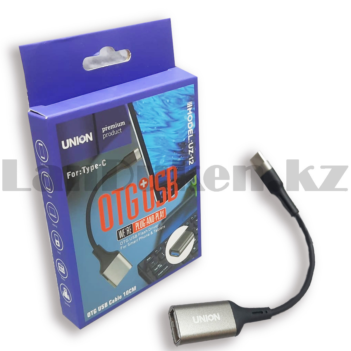 Переходник адаптер USB Type-C + USB Union UZ-12