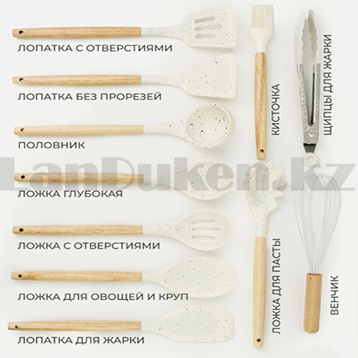 Набор кухонных принадлежностей 12 предметов Grain Rain GR-085 белого цвета - фото 3 - id-p106966054