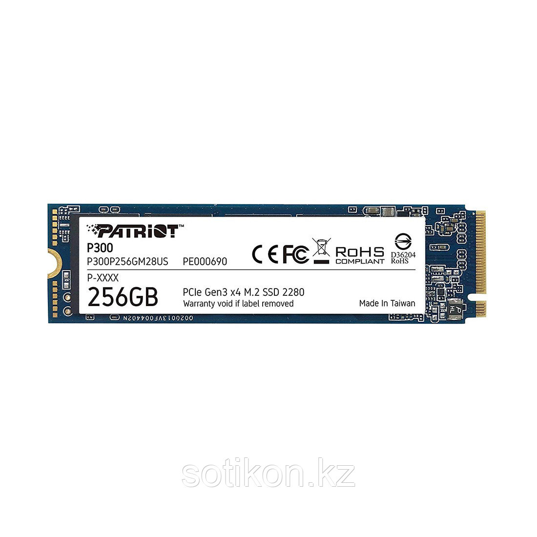 Твердотельный накопитель SSD Patriot P300 256GB M.2 NVMe PCIe 3.0x4 - фото 2 - id-p106967230