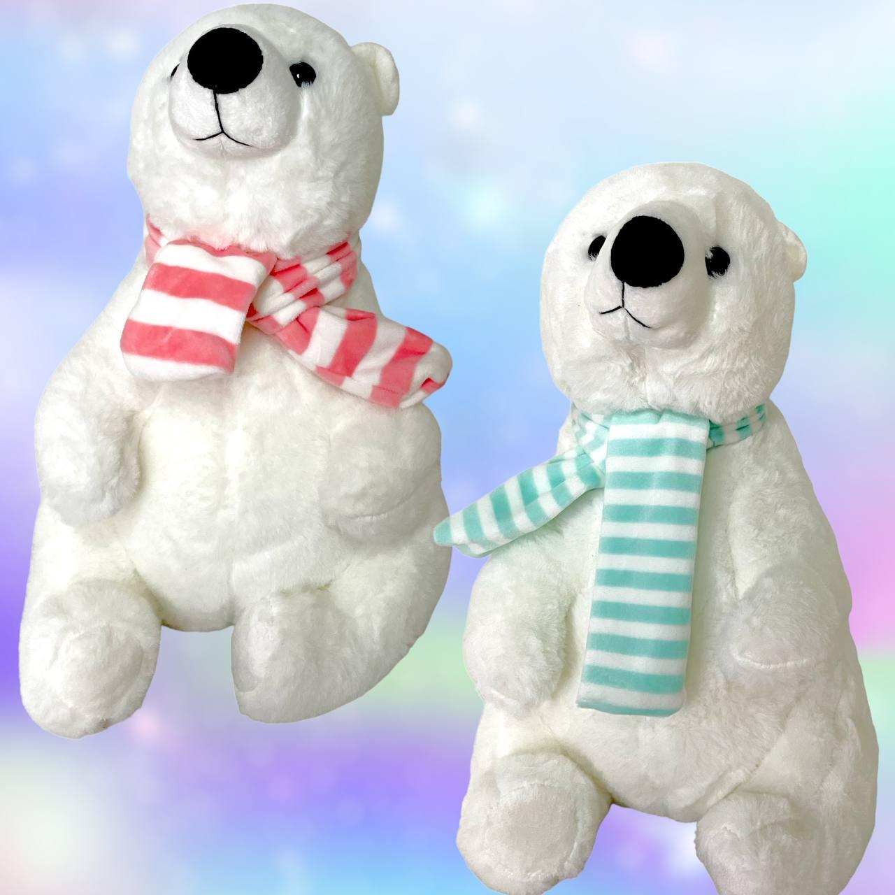 25см Белый медведь с шарфиком (3 цвета)